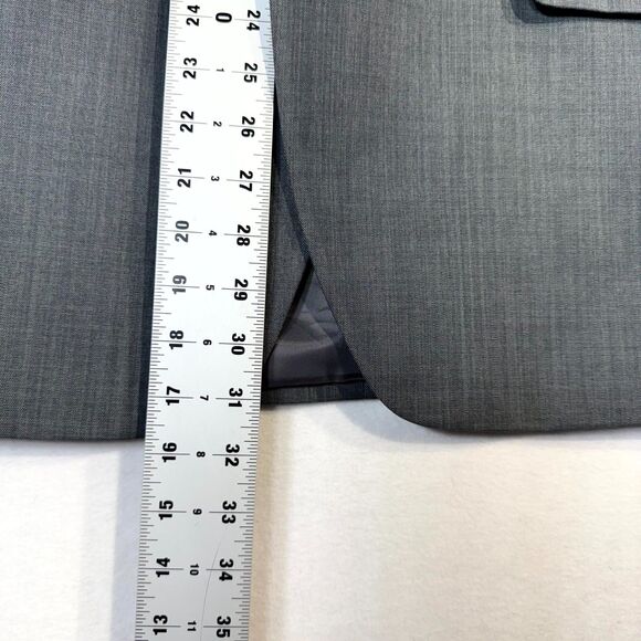 Haggar‎ Men's Gray Travel Performance Blazer Tailored Fit Size 42R - Picture 10 of 10